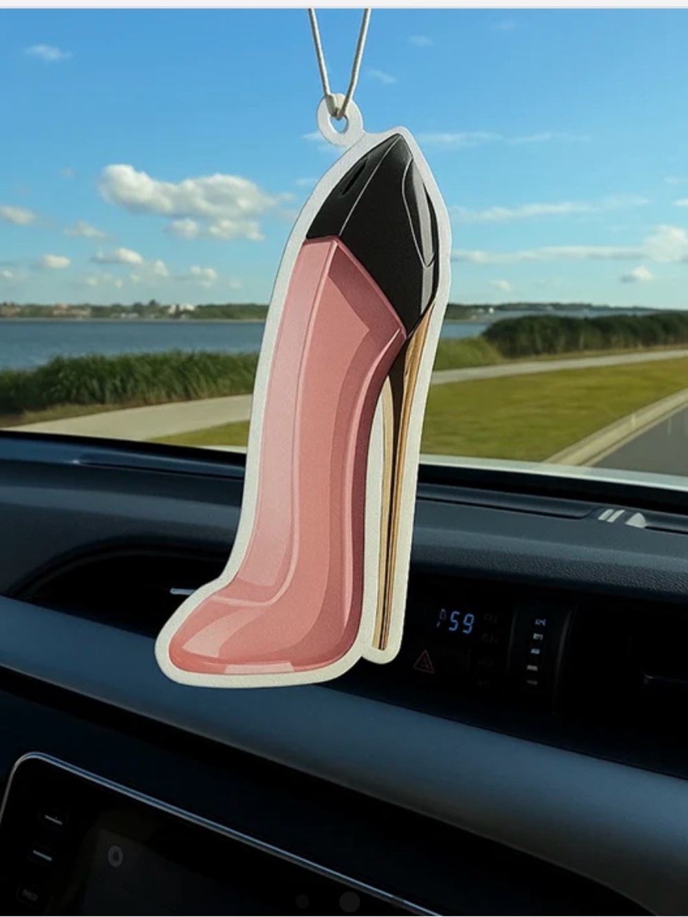 Pink High Heel Car Air Freshener - Women Accessories